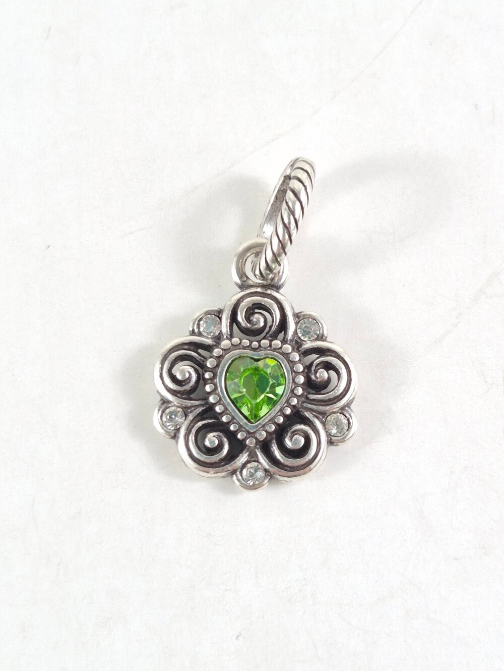 Brighton Green Birthstone Heart Charm